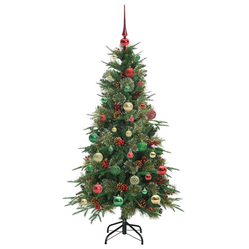 Künstlicher klappbarer Weihnachtsbaum Grün 150 cm PE und PVC