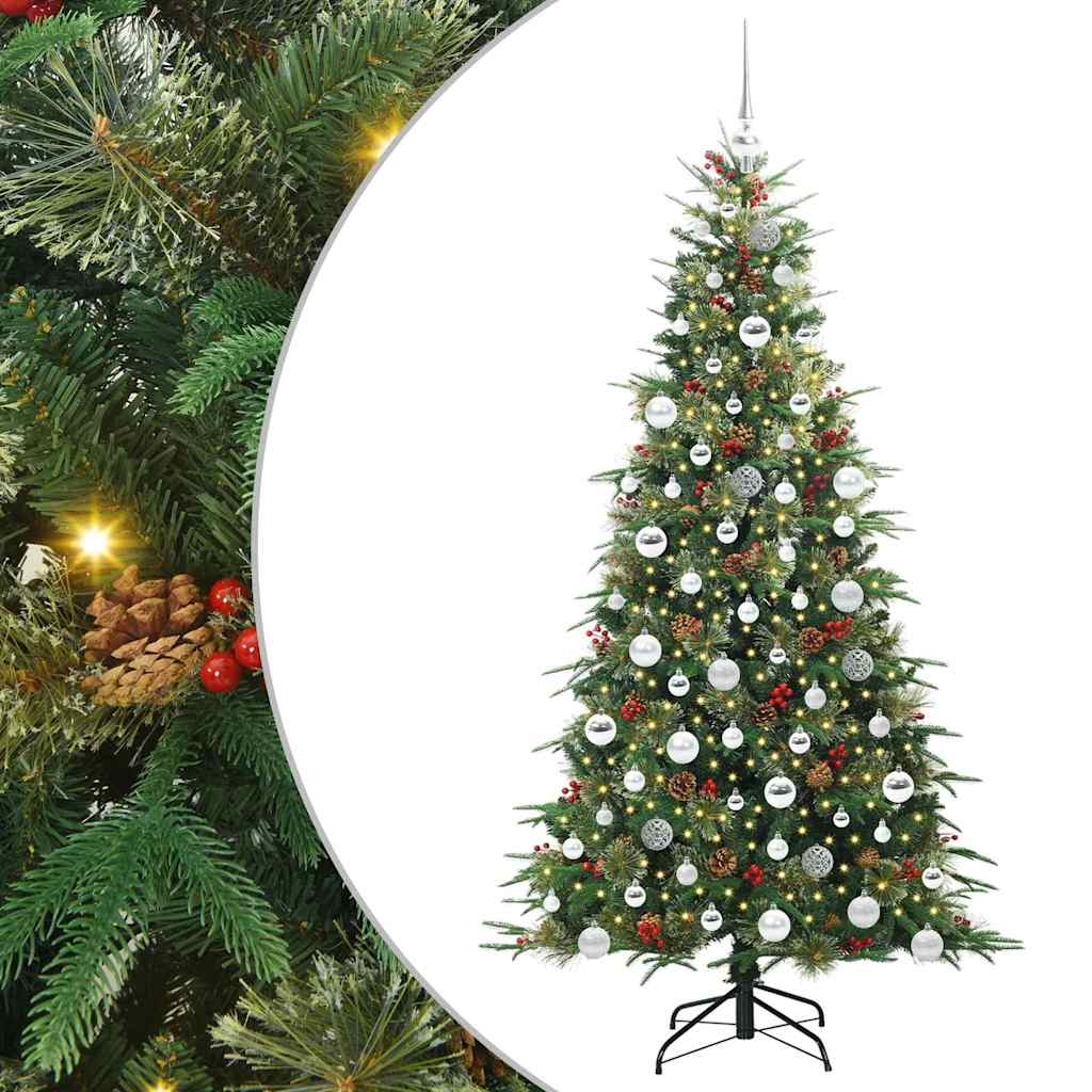 Künstlicher klappbarer Weihnachtsbaum Grün 180 cm PE und PVC