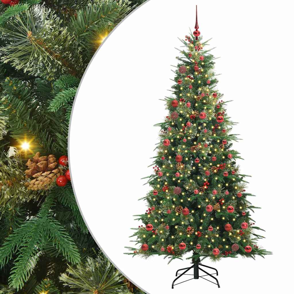Künstlicher klappbarer Weihnachtsbaum Grün 210 cm PE und PVC