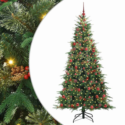 Künstlicher klappbarer Weihnachtsbaum Grün 210 cm PE und PVC