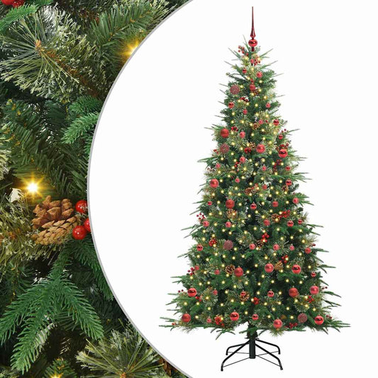 Künstlicher klappbarer Weihnachtsbaum Grün 210 cm PE und PVC