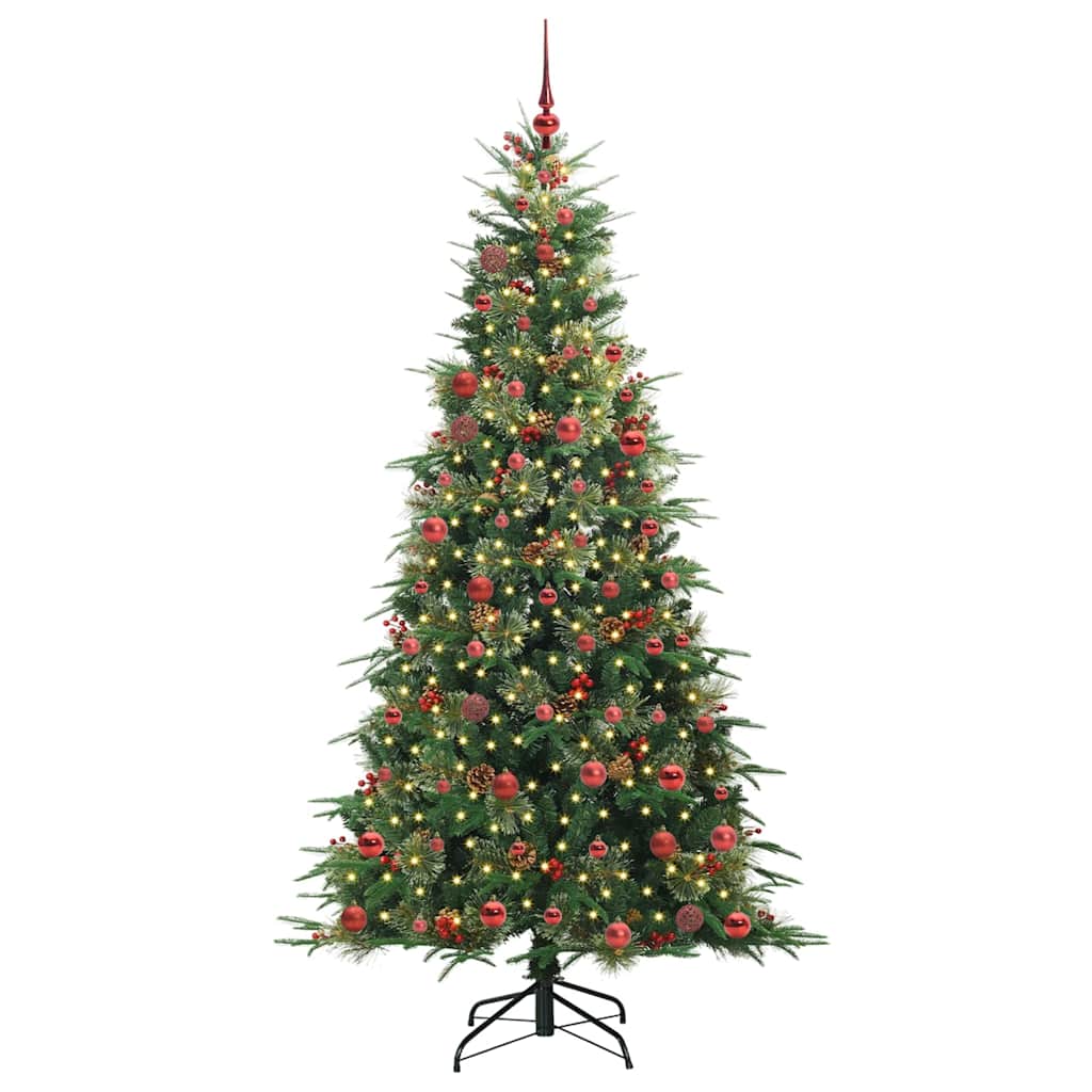 Künstlicher klappbarer Weihnachtsbaum Grün 210 cm PE und PVC
