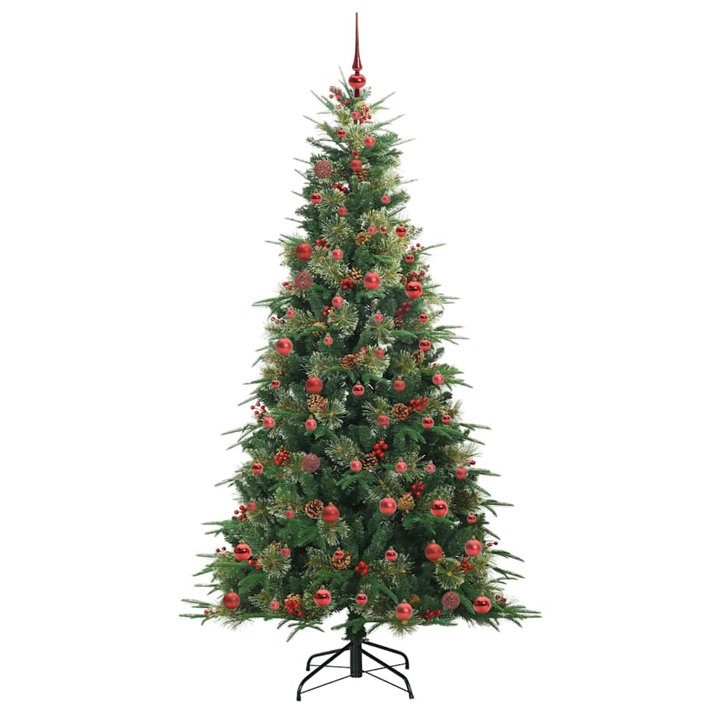 Künstlicher klappbarer Weihnachtsbaum Grün 210 cm PE und PVC