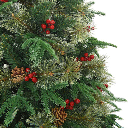 Künstlicher klappbarer Weihnachtsbaum Grün 210 cm PE und PVC