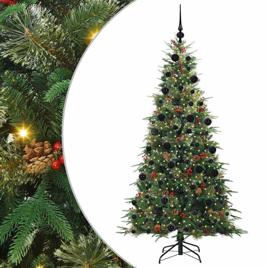Künstlicher klappbarer Weihnachtsbaum Grün 210 cm PE und PVC