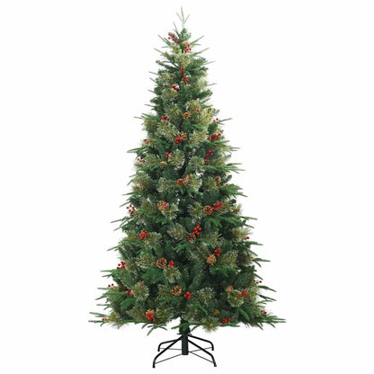 Künstlicher klappbarer Weihnachtsbaum Grün 210 cm PE und PVC
