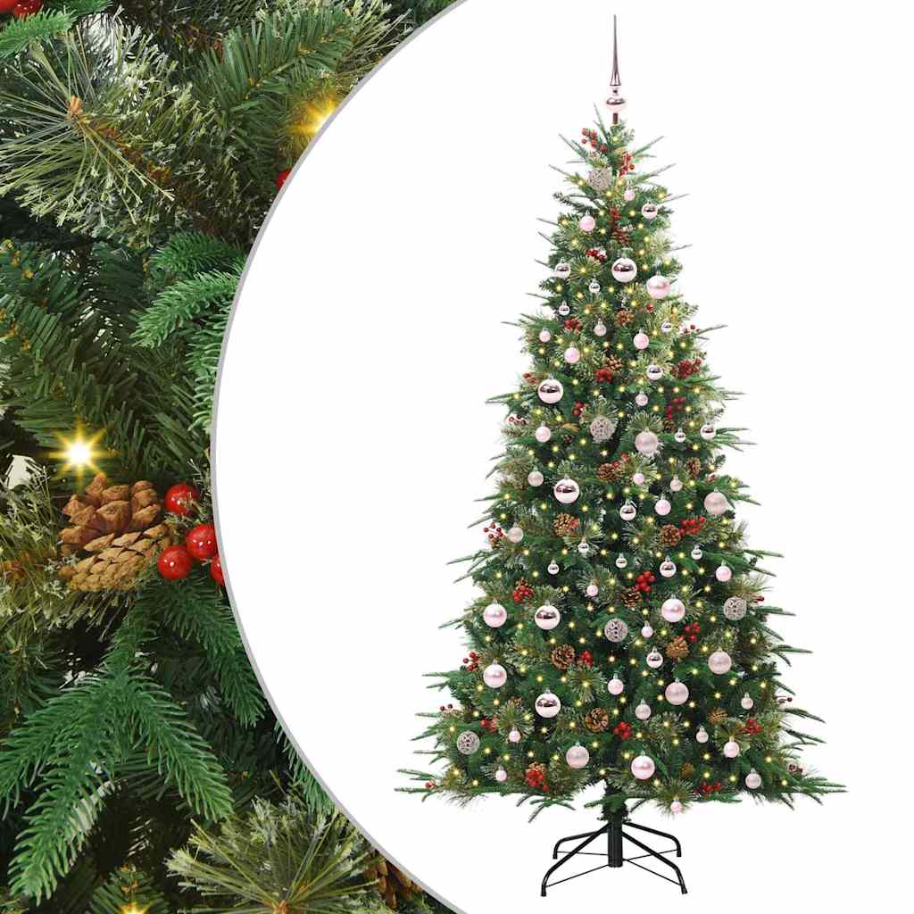 Künstlicher klappbarer Weihnachtsbaum Grün 210 cm PE und PVC