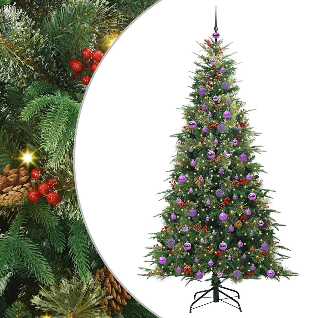 Künstlicher klappbarer Weihnachtsbaum Grün 210 cm PE und PVC