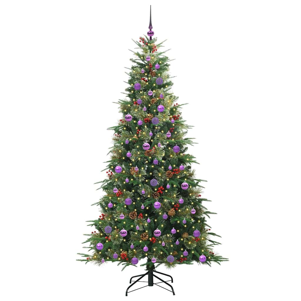 Künstlicher klappbarer Weihnachtsbaum Grün 210 cm PE und PVC