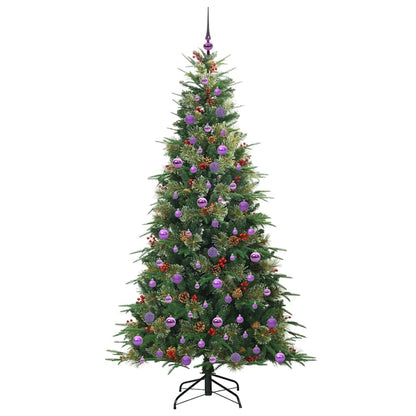 Künstlicher klappbarer Weihnachtsbaum Grün 210 cm PE und PVC