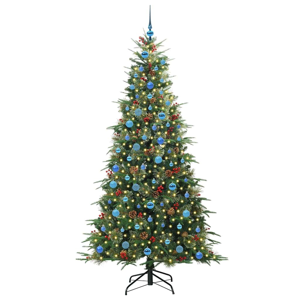 Künstlicher klappbarer Weihnachtsbaum Grün 210 cm PE und PVC