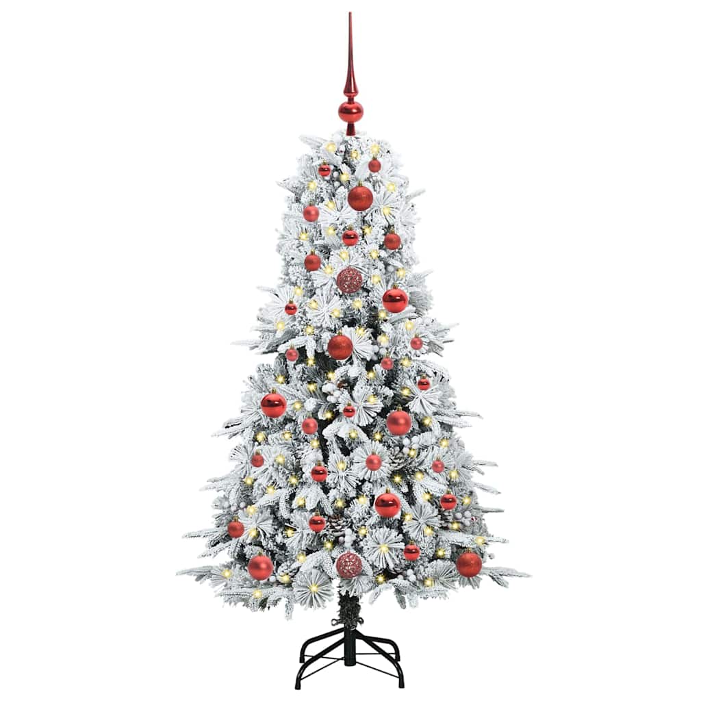 Künstlicher klappbarer Weihnachtsbaum Weiß 120 cm PE und PVC