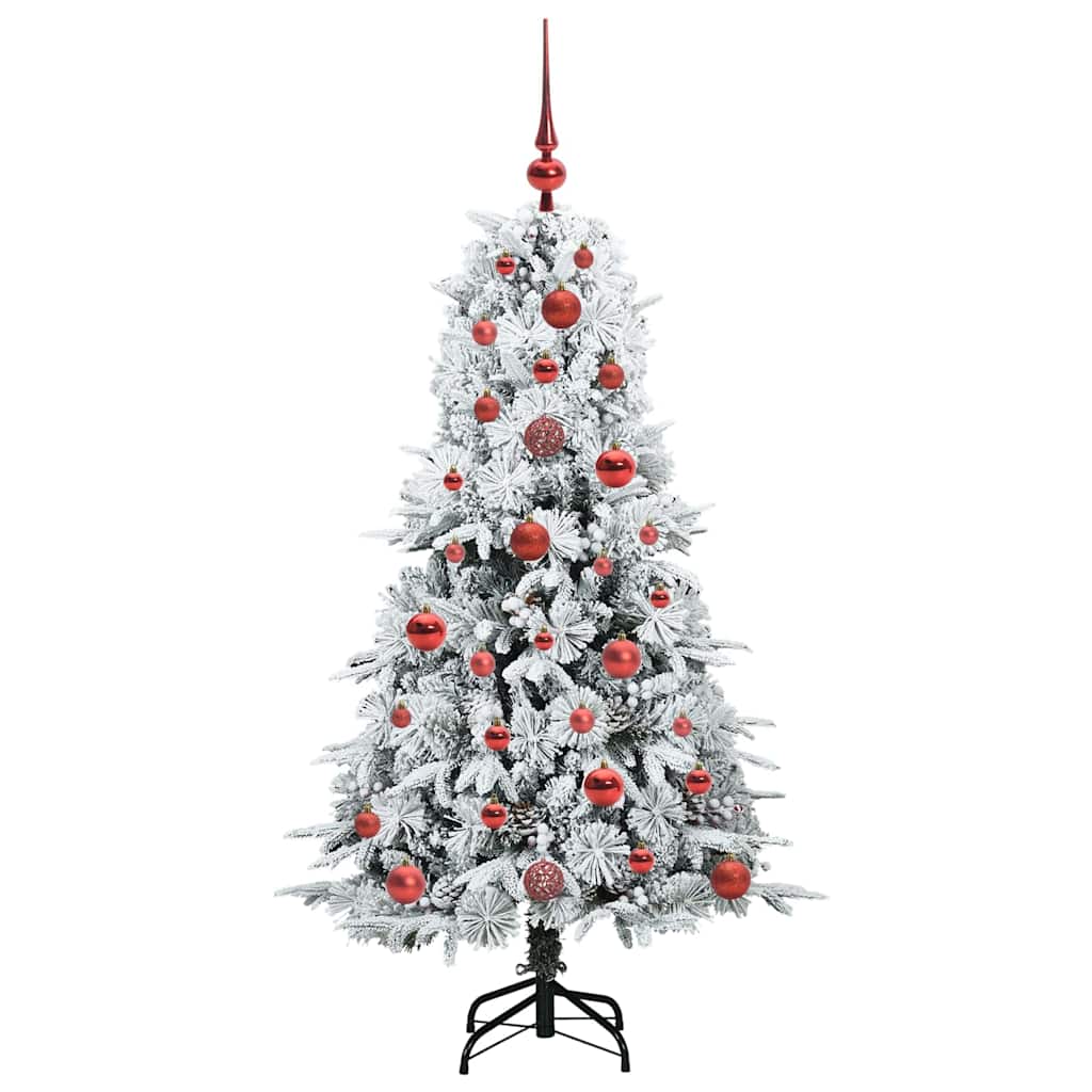 Künstlicher klappbarer Weihnachtsbaum Weiß 120 cm PE und PVC