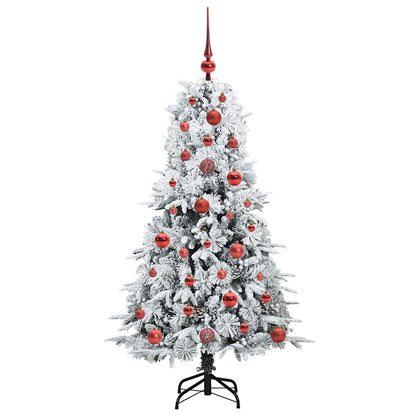 Künstlicher klappbarer Weihnachtsbaum Weiß 120 cm PE und PVC