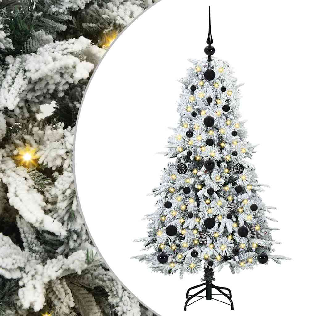 Künstlicher klappbarer Weihnachtsbaum Weiß 120 cm PE und PVC