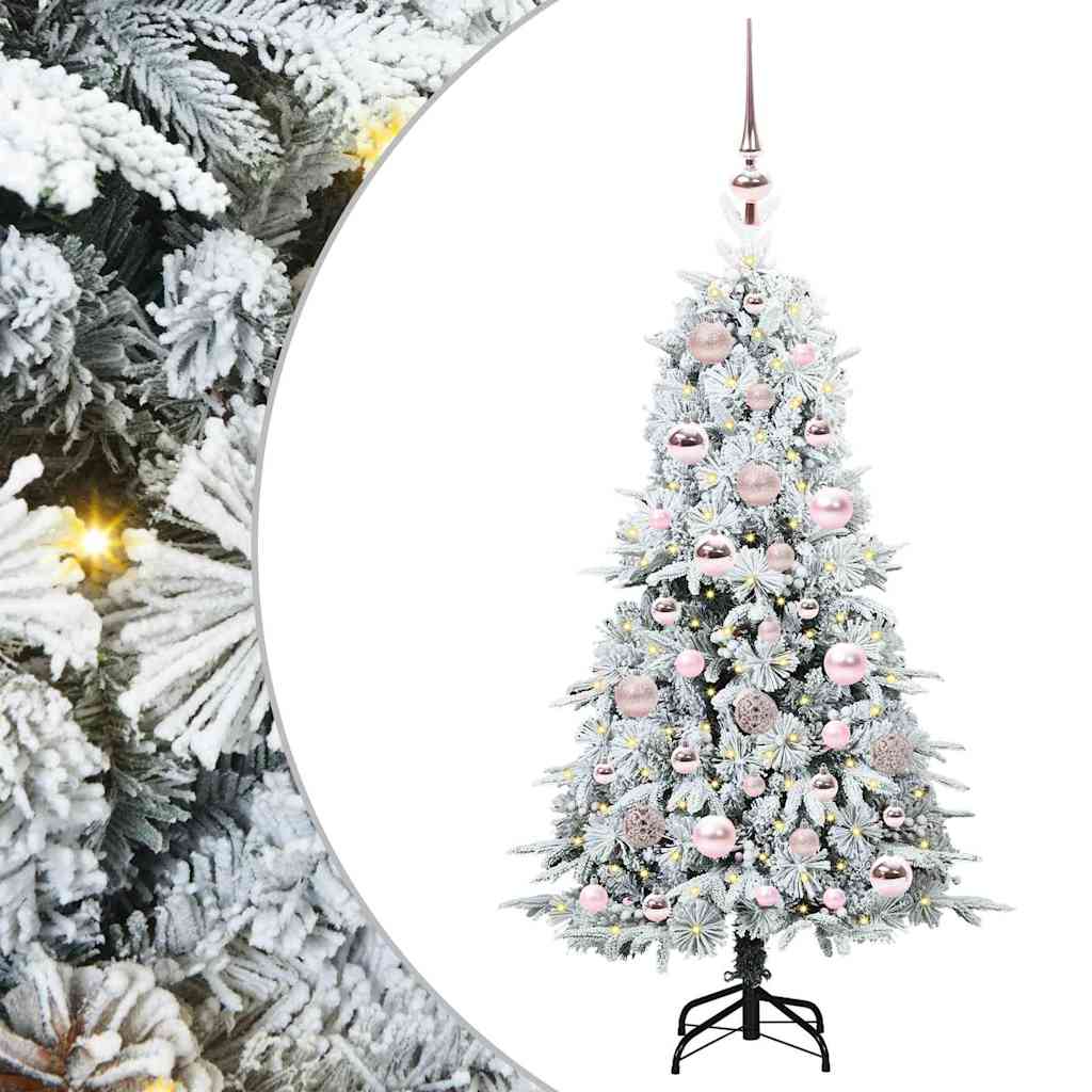 Künstlicher klappbarer Weihnachtsbaum Weiß 120 cm PE und PVC