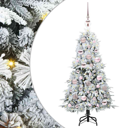 Künstlicher klappbarer Weihnachtsbaum Weiß 120 cm PE und PVC