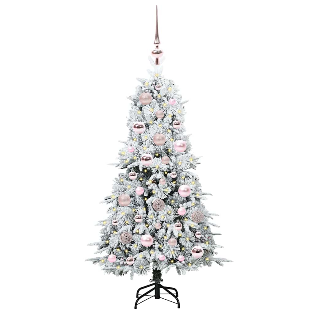 Künstlicher klappbarer Weihnachtsbaum Weiß 120 cm PE und PVC