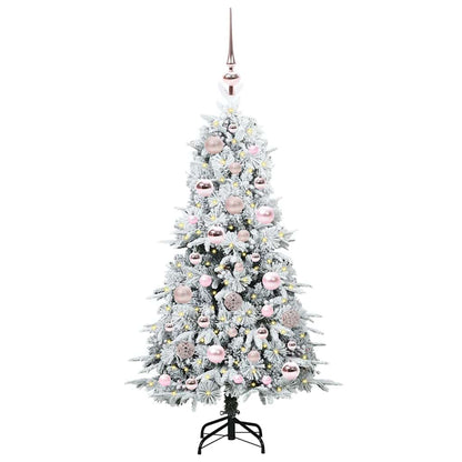 Künstlicher klappbarer Weihnachtsbaum Weiß 120 cm PE und PVC