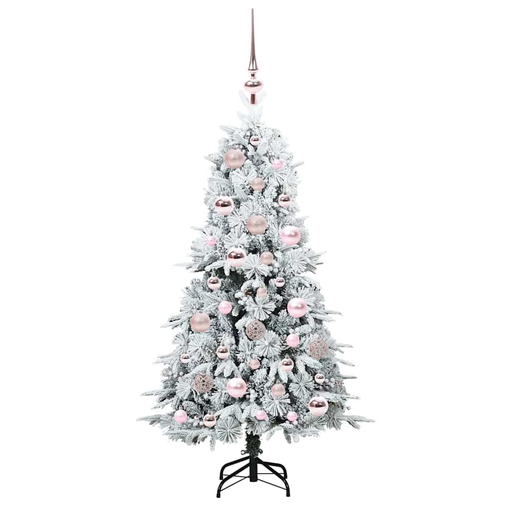 Künstlicher klappbarer Weihnachtsbaum Weiß 120 cm PE und PVC