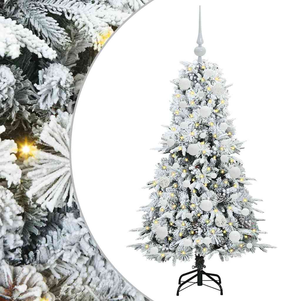 Künstlicher klappbarer Weihnachtsbaum Weiß 120 cm PE und PVC