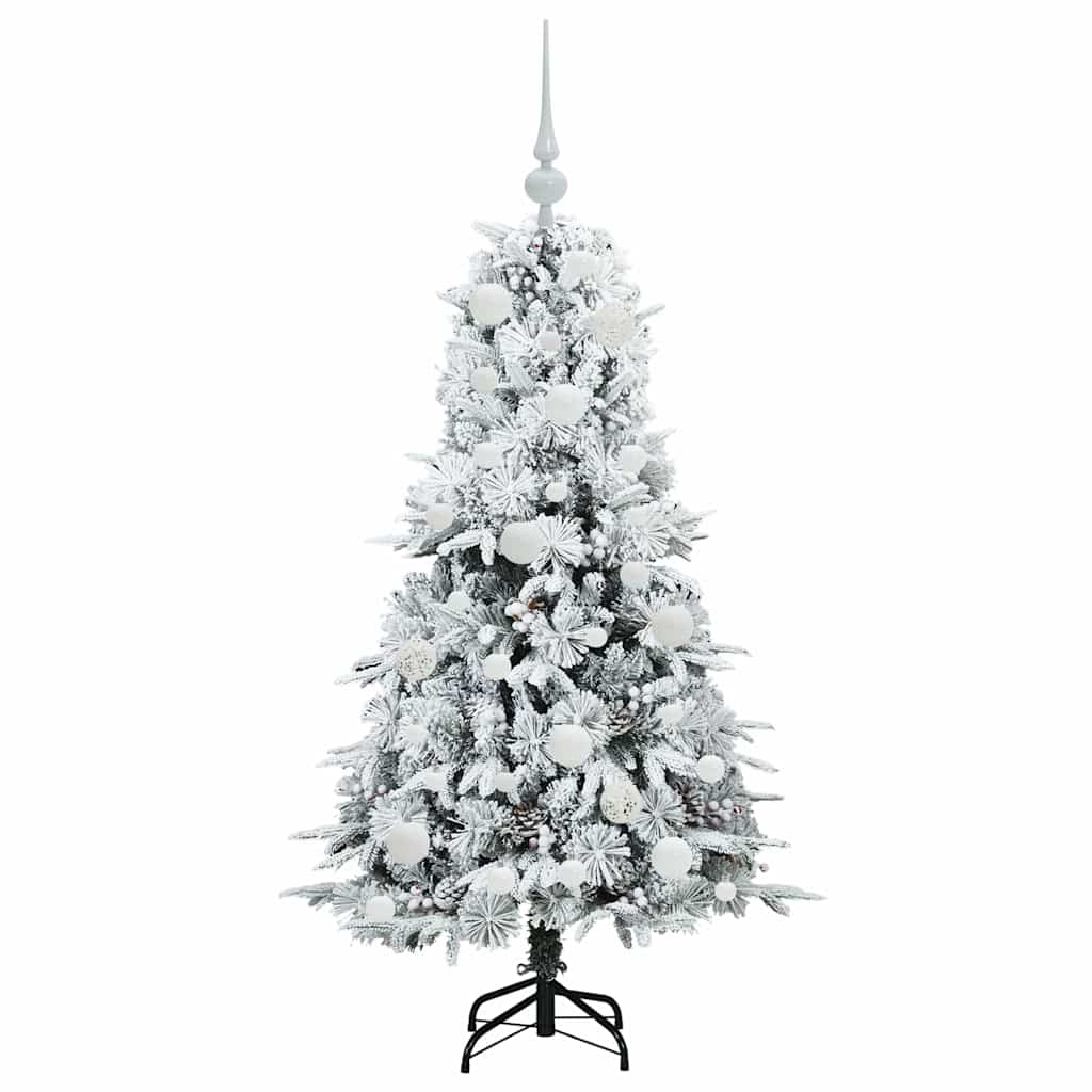 Künstlicher klappbarer Weihnachtsbaum Weiß 120 cm PE und PVC