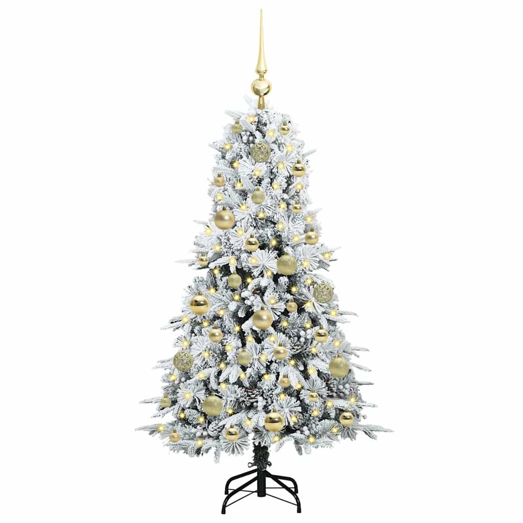 Künstlicher klappbarer Weihnachtsbaum Weiß 120 cm PE und PVC