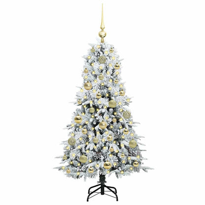 Künstlicher klappbarer Weihnachtsbaum Weiß 120 cm PE und PVC