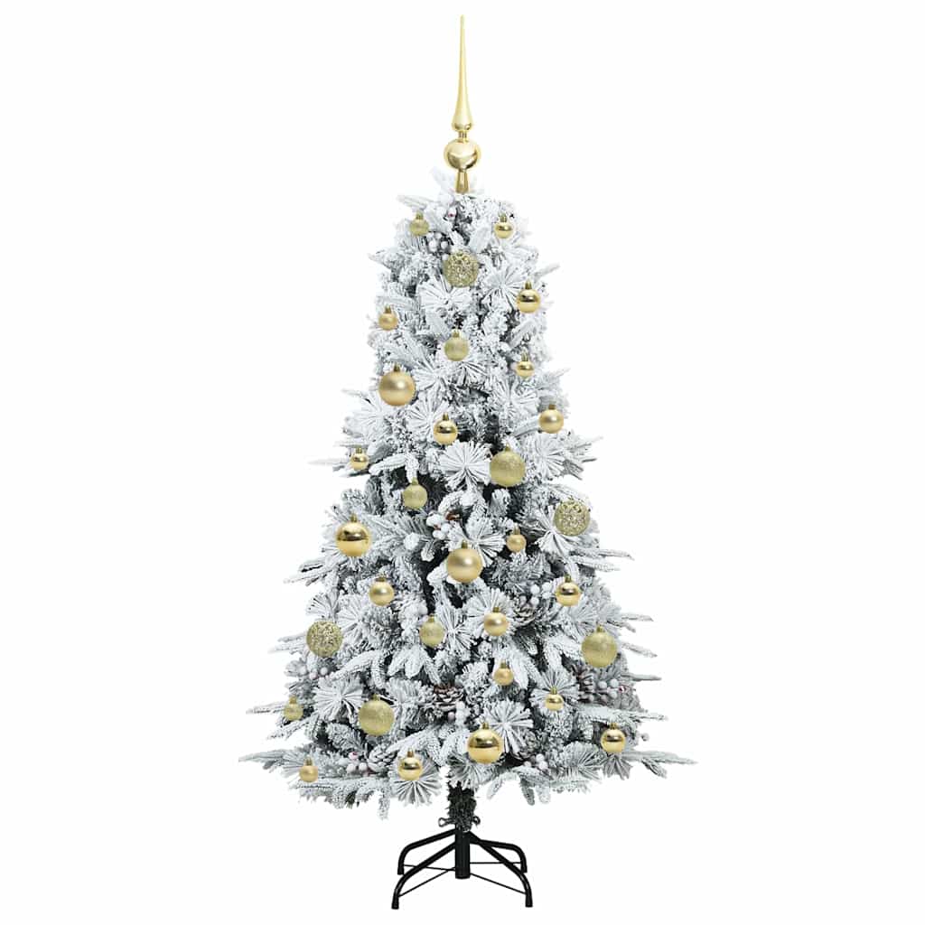 Künstlicher klappbarer Weihnachtsbaum Weiß 120 cm PE und PVC
