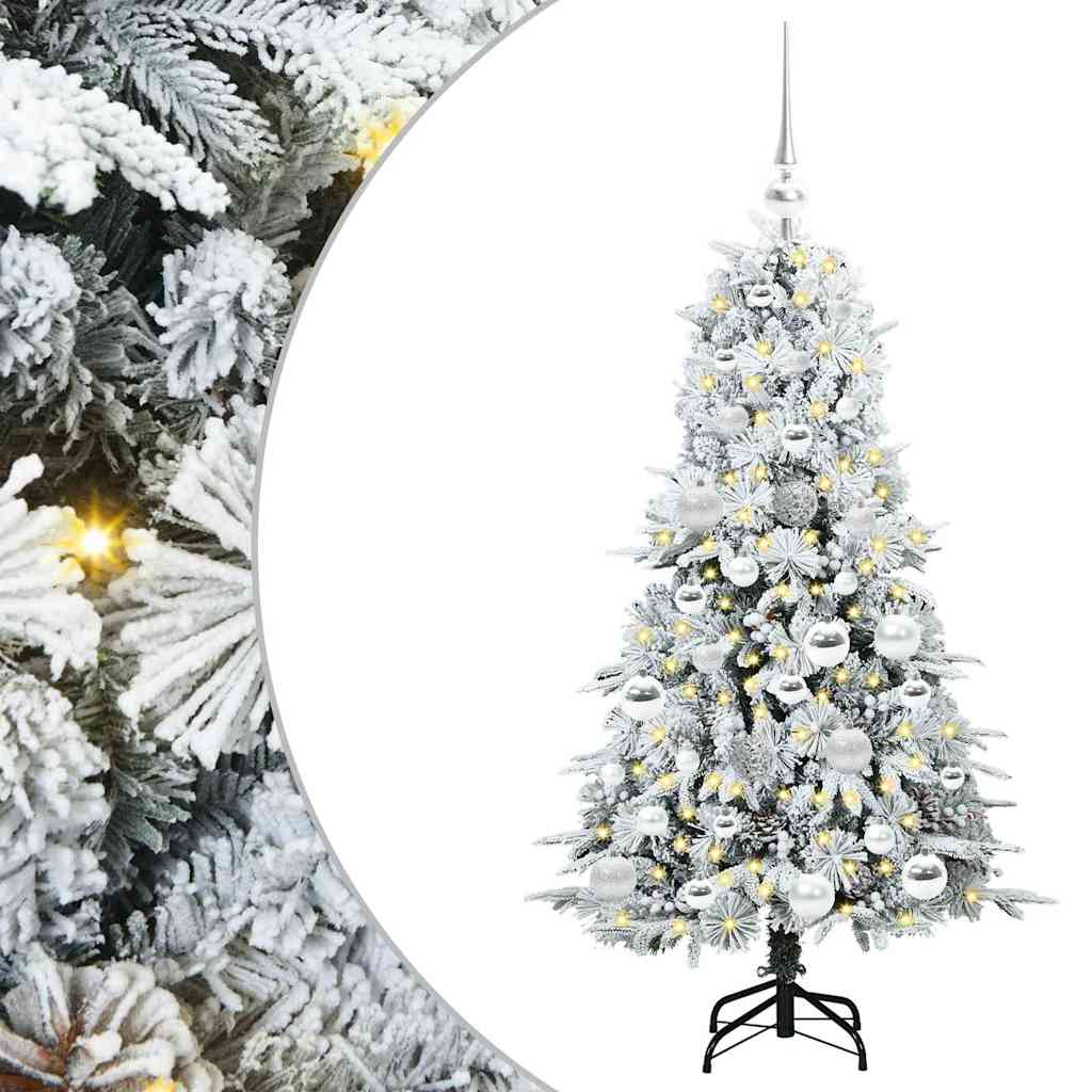 Künstlicher klappbarer Weihnachtsbaum Weiß 120 cm PE und PVC