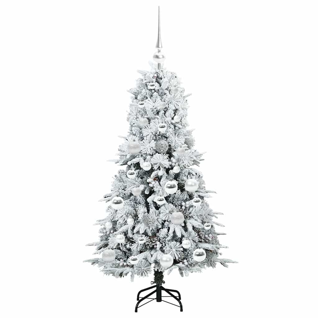 Künstlicher klappbarer Weihnachtsbaum Weiß 120 cm PE und PVC