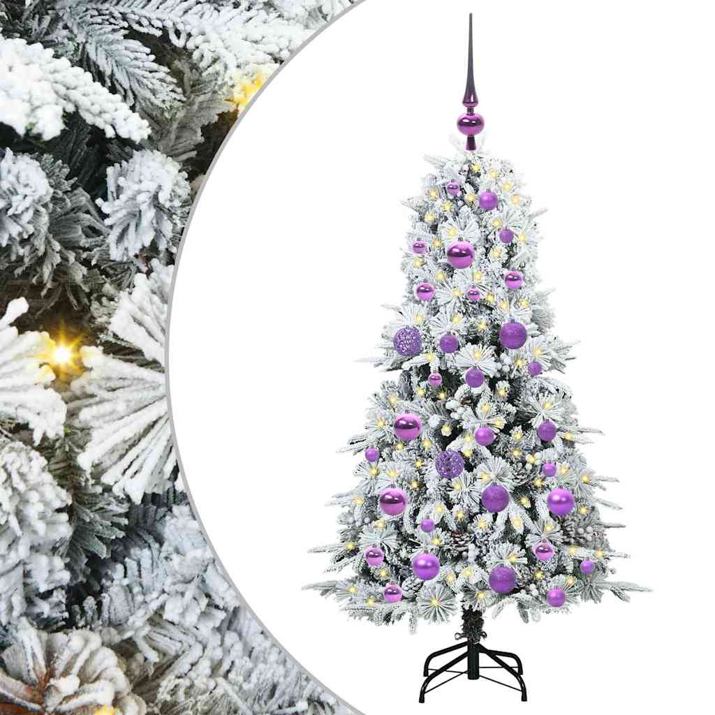 Künstlicher klappbarer Weihnachtsbaum Weiß 120 cm PE und PVC