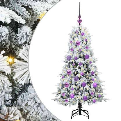 Künstlicher klappbarer Weihnachtsbaum Weiß 120 cm PE und PVC