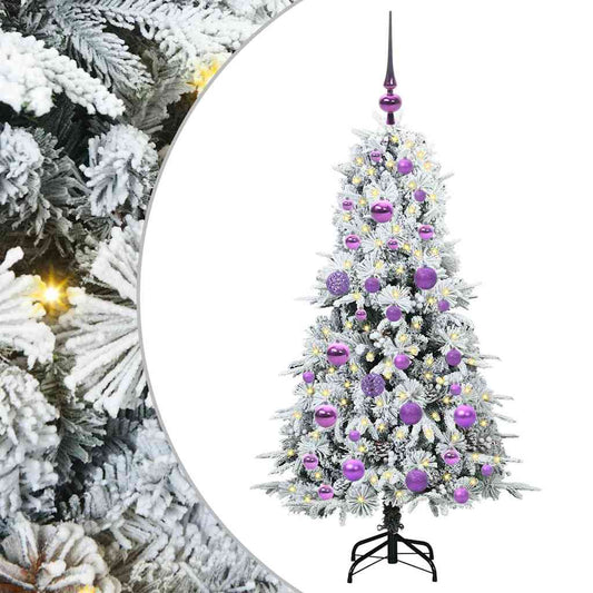 Künstlicher klappbarer Weihnachtsbaum Weiß 120 cm PE und PVC