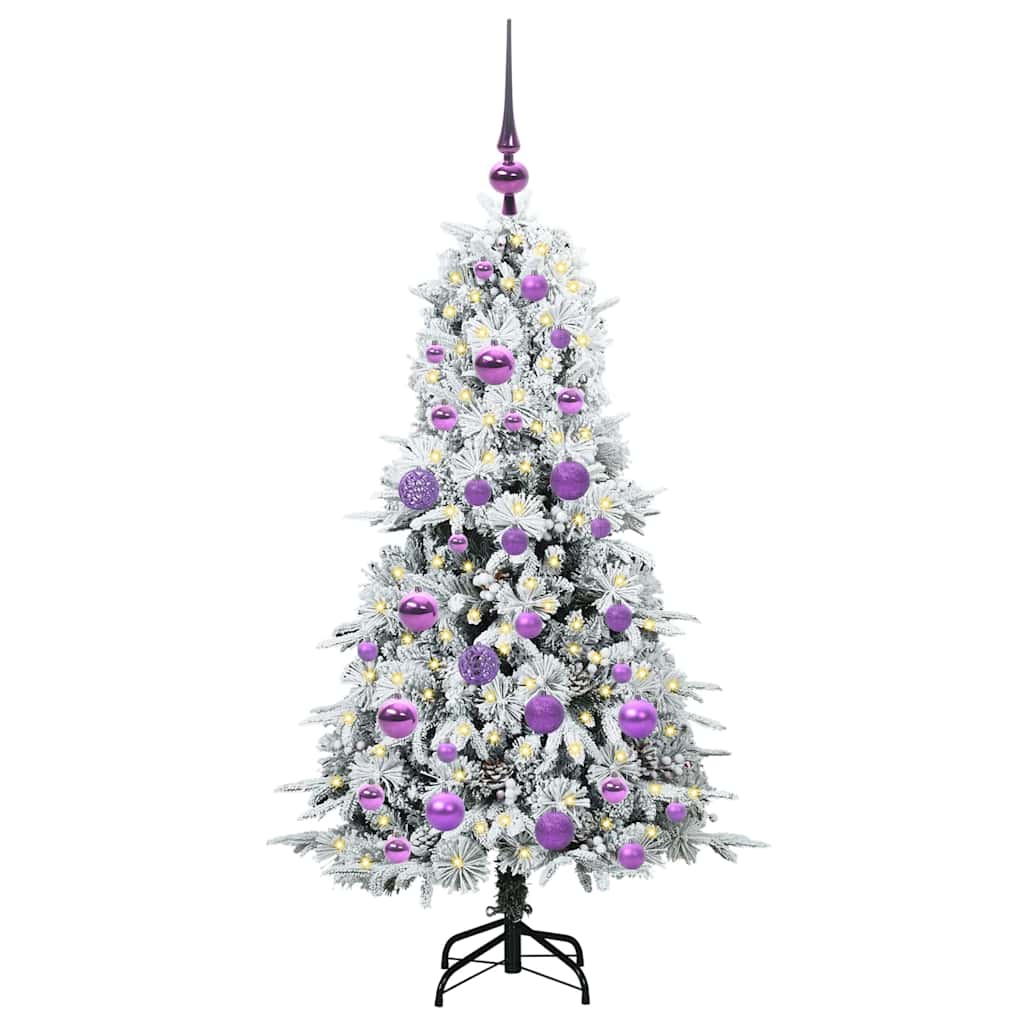 Künstlicher klappbarer Weihnachtsbaum Weiß 120 cm PE und PVC