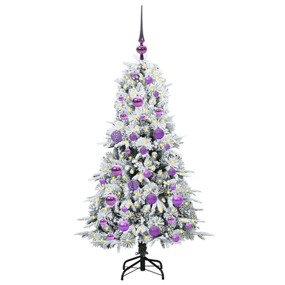 Künstlicher klappbarer Weihnachtsbaum Weiß 120 cm PE und PVC