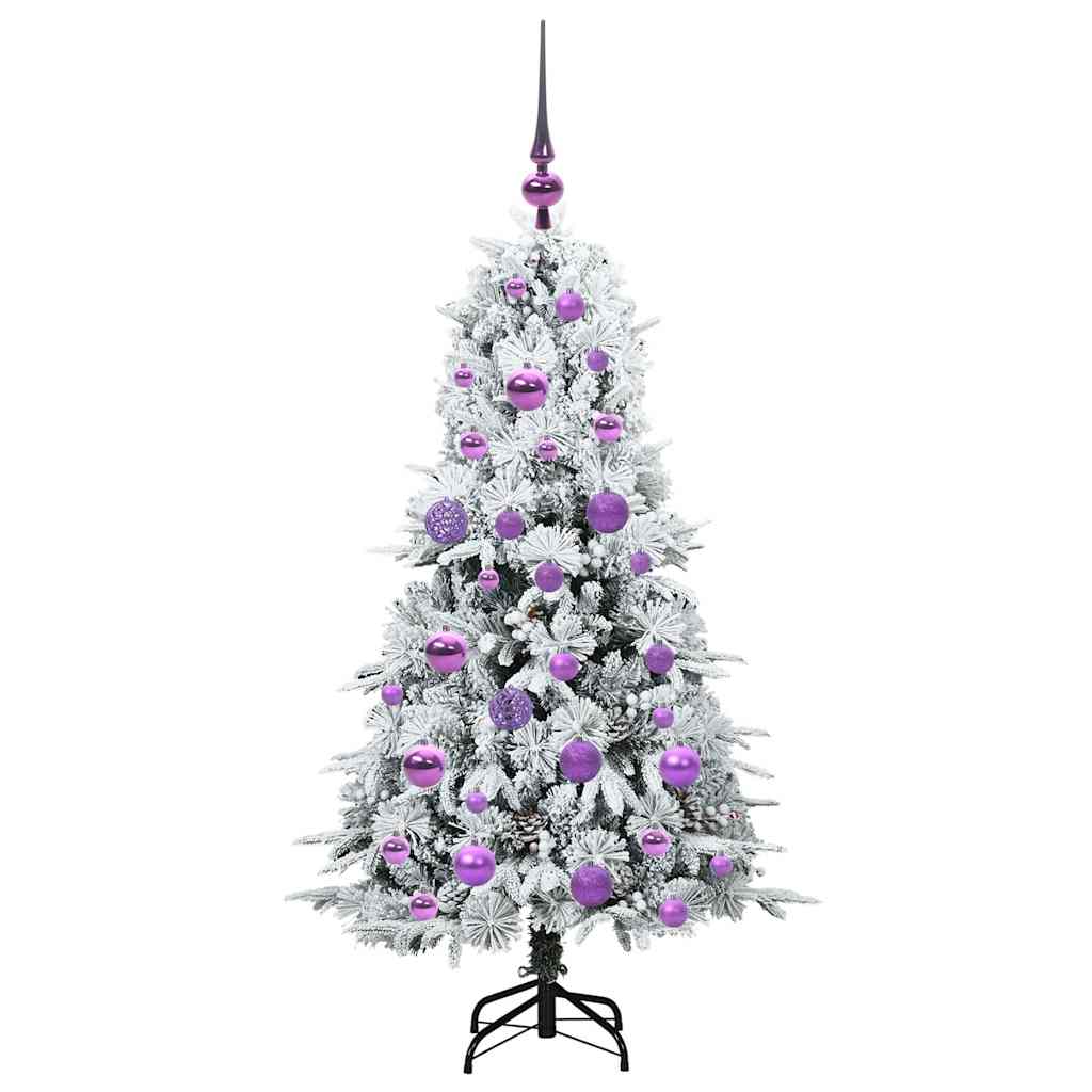 Künstlicher klappbarer Weihnachtsbaum Weiß 120 cm PE und PVC