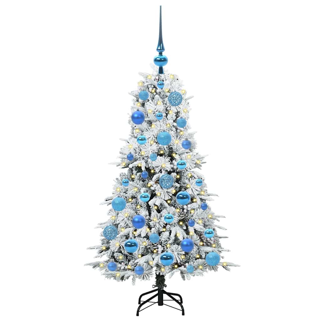 Künstlicher klappbarer Weihnachtsbaum Weiß 120 cm PE und PVC