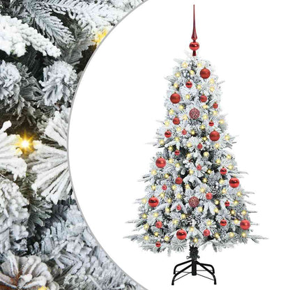 Künstlicher klappbarer Weihnachtsbaum Weiß 150 cm PE und PVC