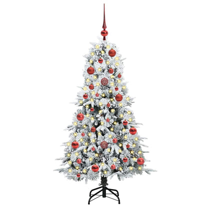 Künstlicher klappbarer Weihnachtsbaum Weiß 150 cm PE und PVC