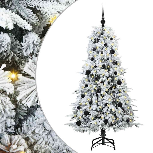 Künstlicher klappbarer Weihnachtsbaum Weiß 150 cm PE und PVC