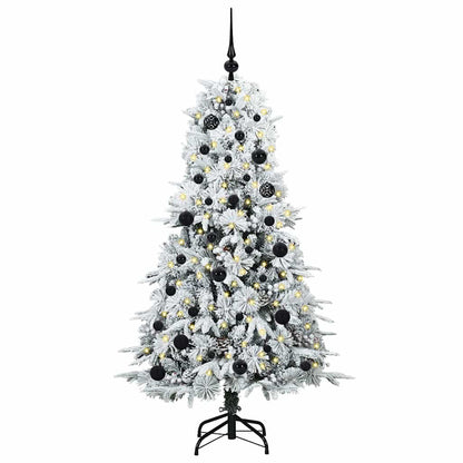Künstlicher klappbarer Weihnachtsbaum Weiß 150 cm PE und PVC