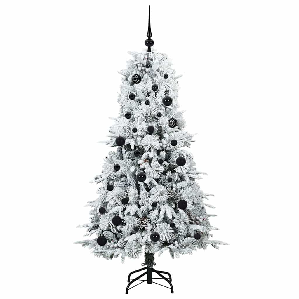 Künstlicher klappbarer Weihnachtsbaum Weiß 150 cm PE und PVC