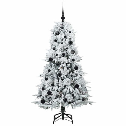 Künstlicher klappbarer Weihnachtsbaum Weiß 150 cm PE und PVC
