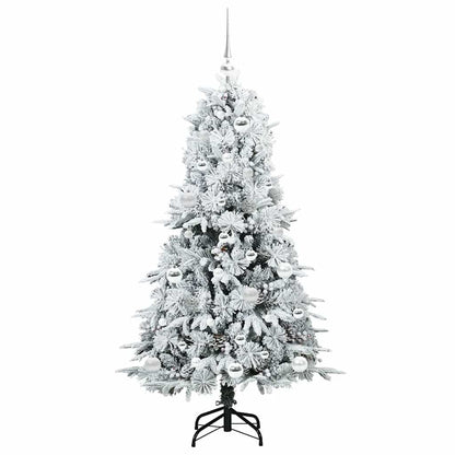 Künstlicher klappbarer Weihnachtsbaum Weiß 150 cm PE und PVC
