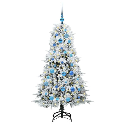 Künstlicher klappbarer Weihnachtsbaum Weiß 150 cm PE und PVC