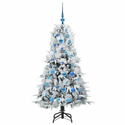 Künstlicher klappbarer Weihnachtsbaum Weiß 150 cm PE und PVC