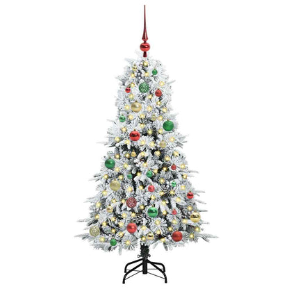Künstlicher klappbarer Weihnachtsbaum Weiß 150 cm PE und PVC
