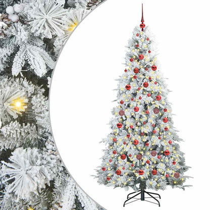 Künstlicher klappbarer Weihnachtsbaum Weiß 180 cm PE und PVC
