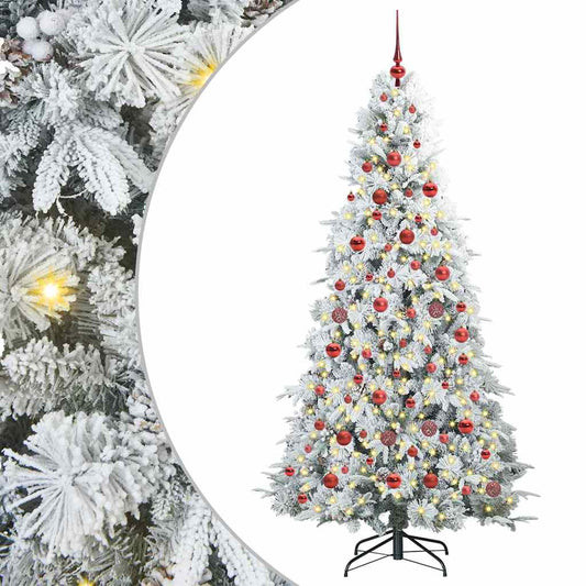 Künstlicher klappbarer Weihnachtsbaum Weiß 180 cm PE und PVC